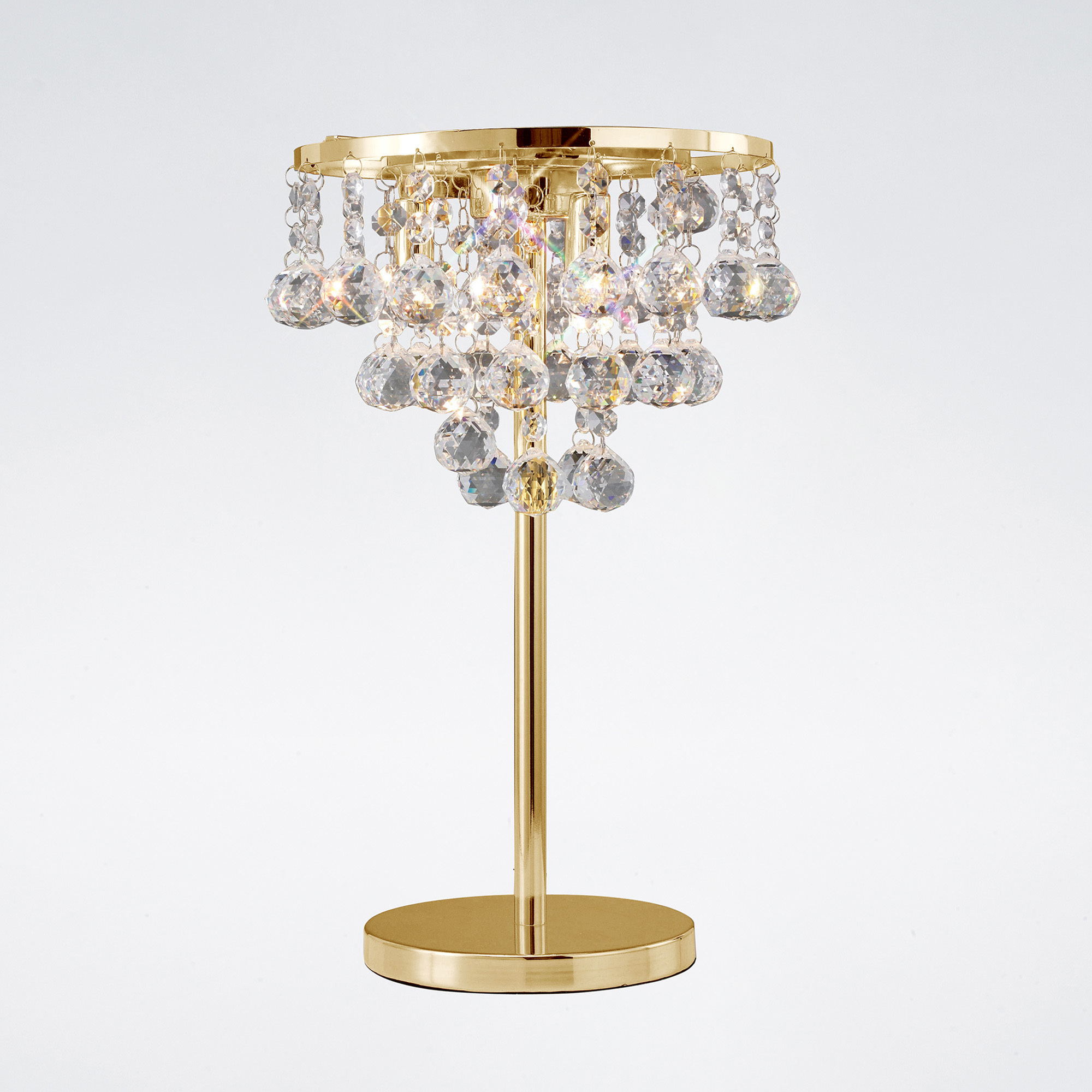 Atla French Gold Crystal Table Lamps Diyas Designer Table Lamps